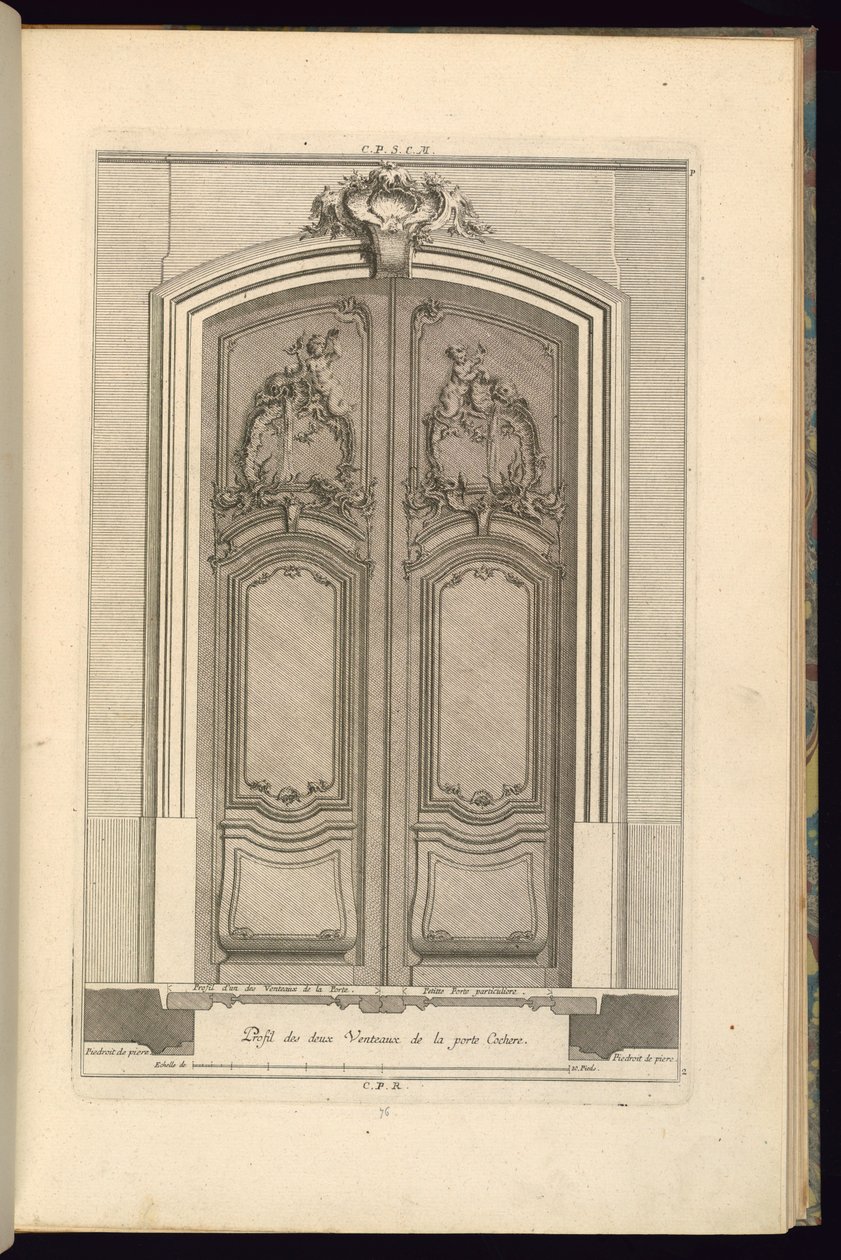 Elevation and Plan of a Portal by Karl Albert von Lespilliez