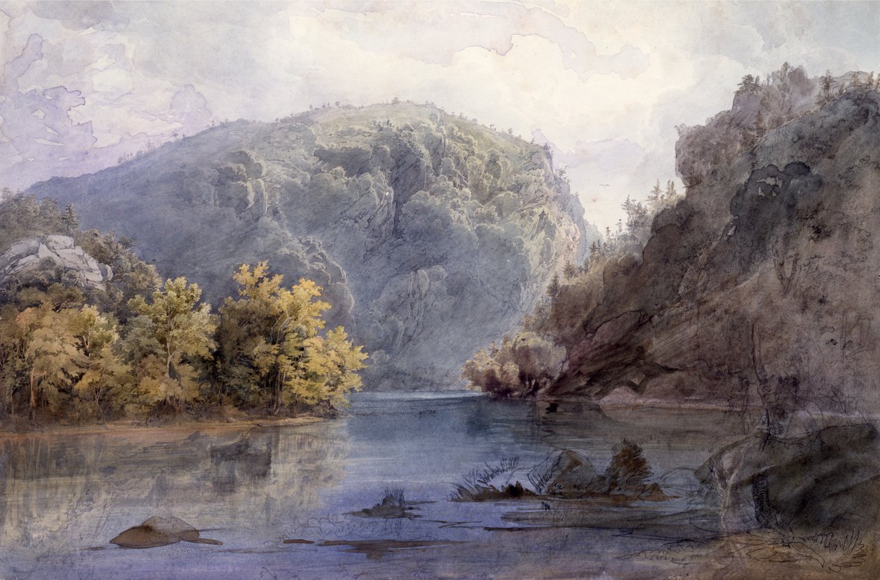 Delaware Water Gap by Karl Bodmer
