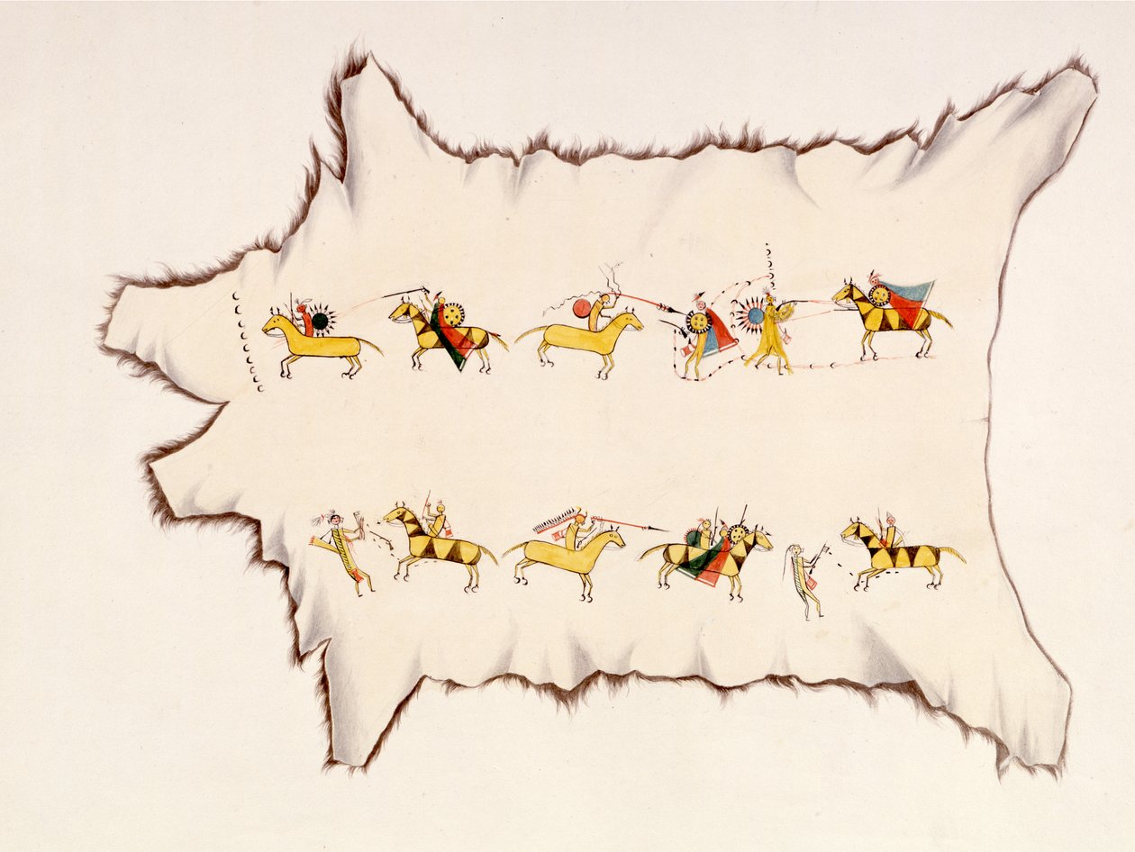 Hidatsa Buffalo Robe by Karl Bodmer