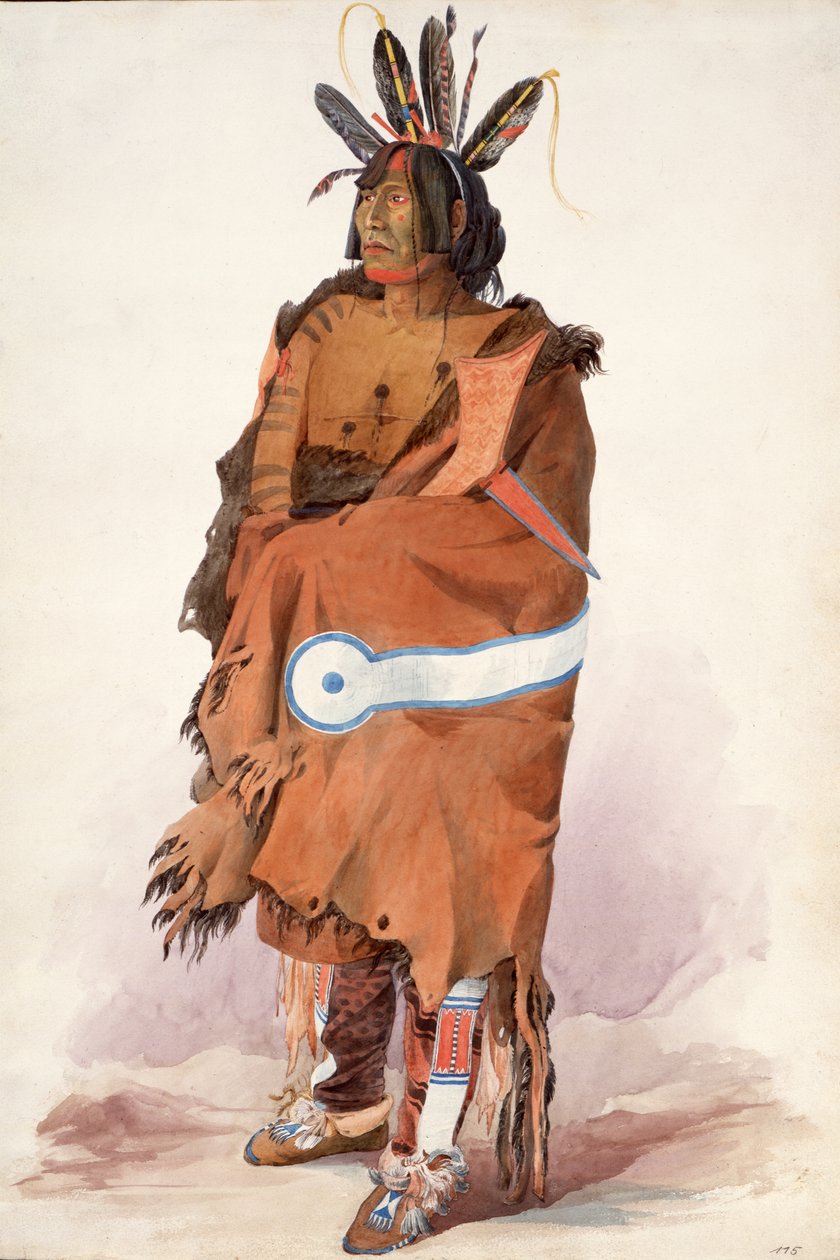 Pachtüwa-Chtä, Arikara Man by Karl Bodmer