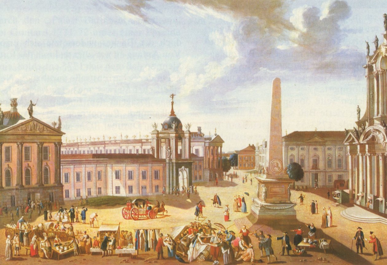 Old Market of Potsdam with City Palace by Karl Christian Wilhelm Baron