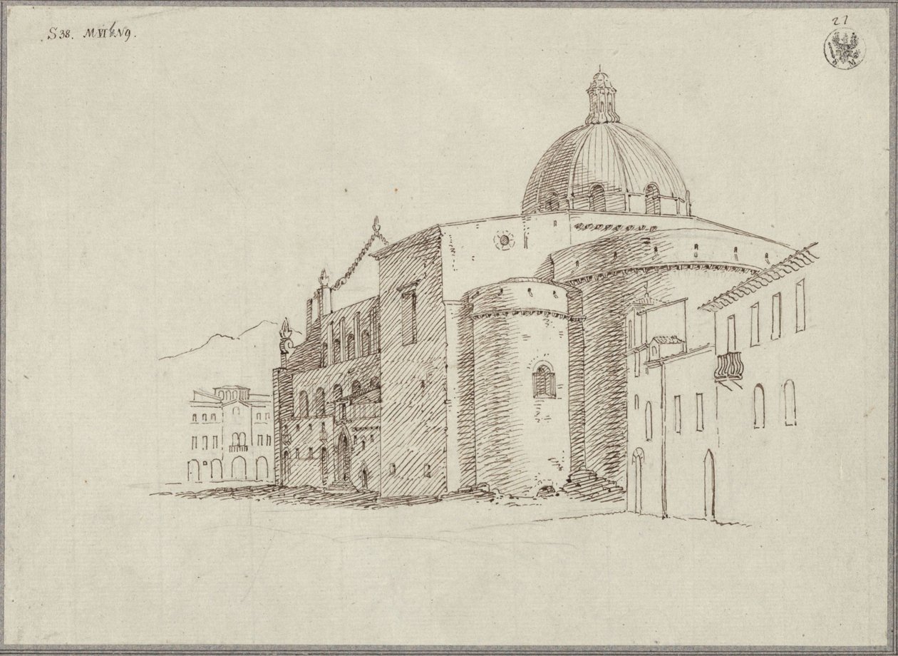 View of the Messina Cathedral from the Northeast by Karl Friedrich Schinkel