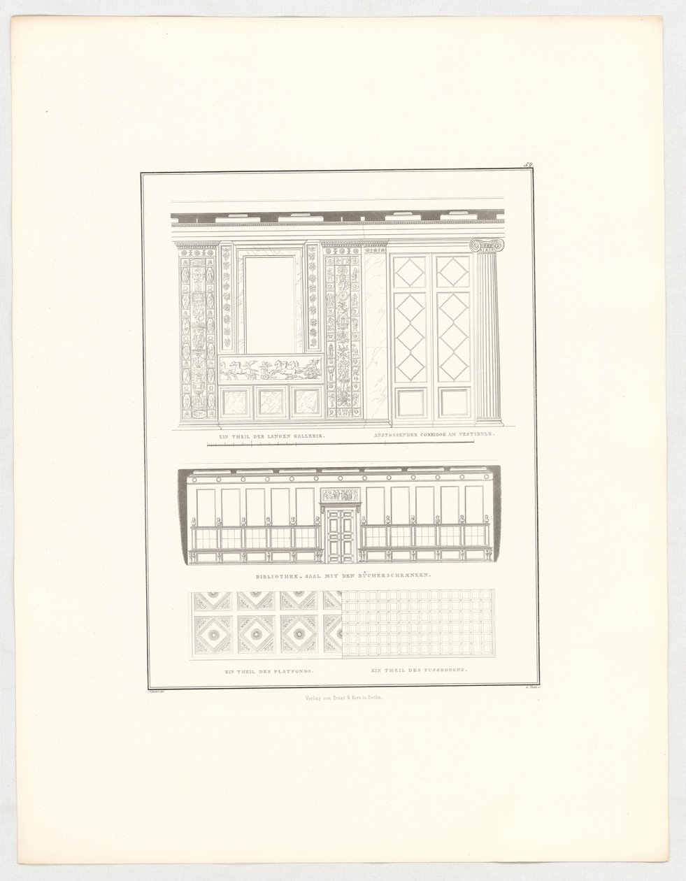 Views of Krzescowice Castle, Plate 52 of the Series "Collection of Architectural Designs" by Karl Friedrich Schinkel