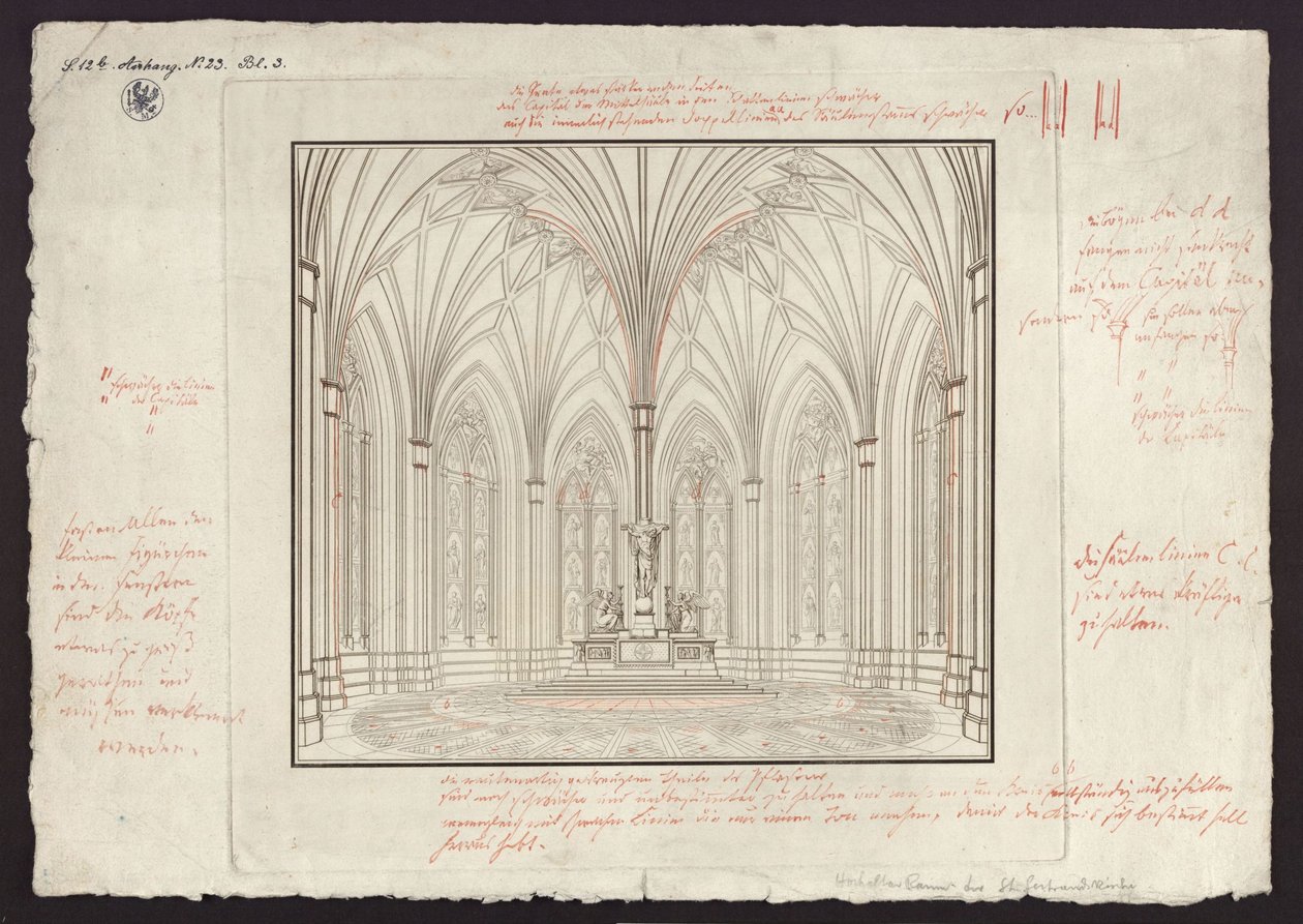 Berlin, Spittelmarkt. Design for St. Gertraud