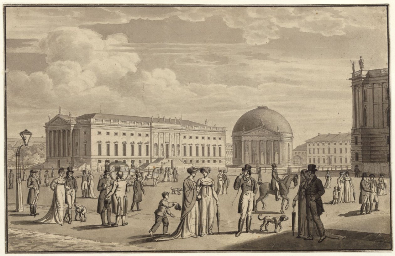 Berlin, Unter den Linden. View of the Opera House and St. Hedwig