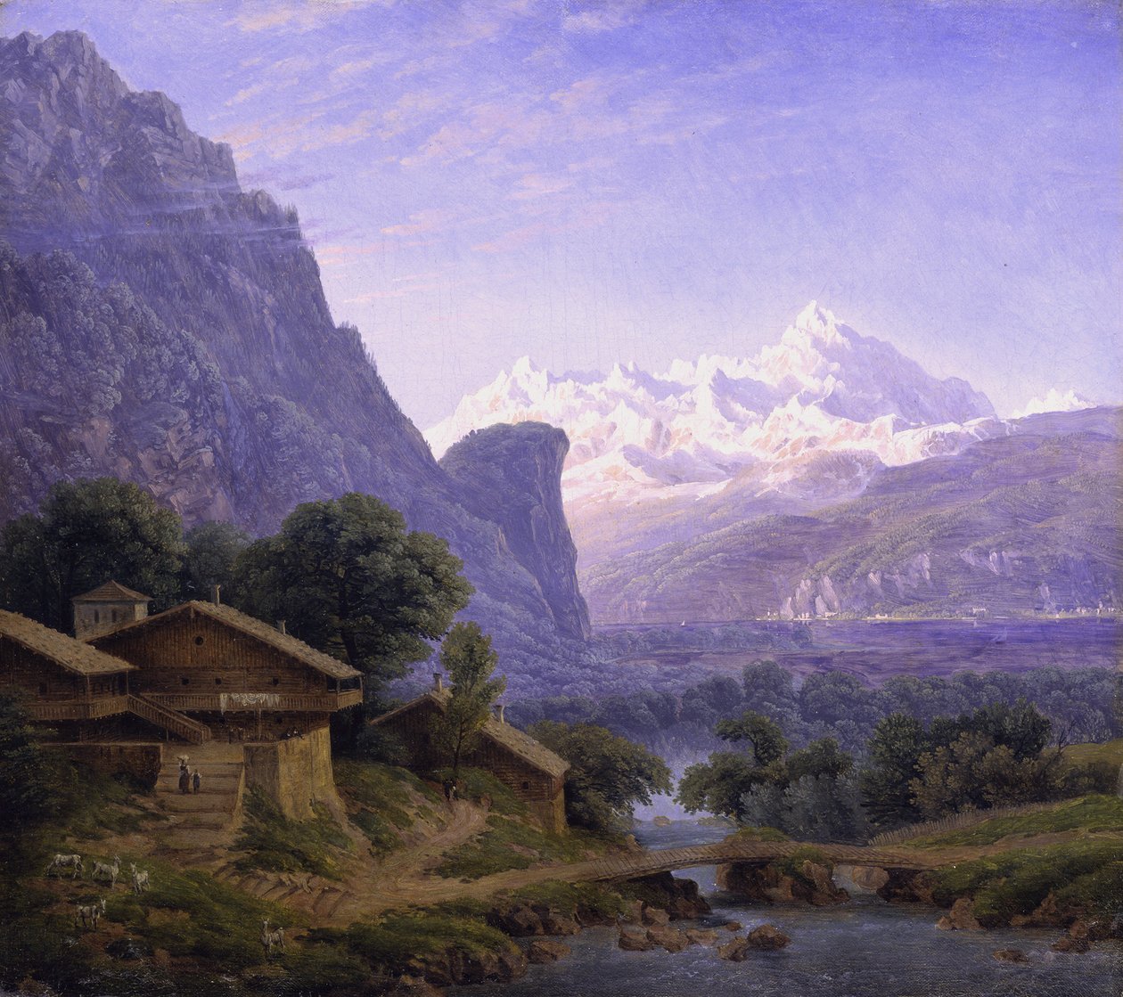 View of Mont Blanc by Karl Friedrich Schinkel