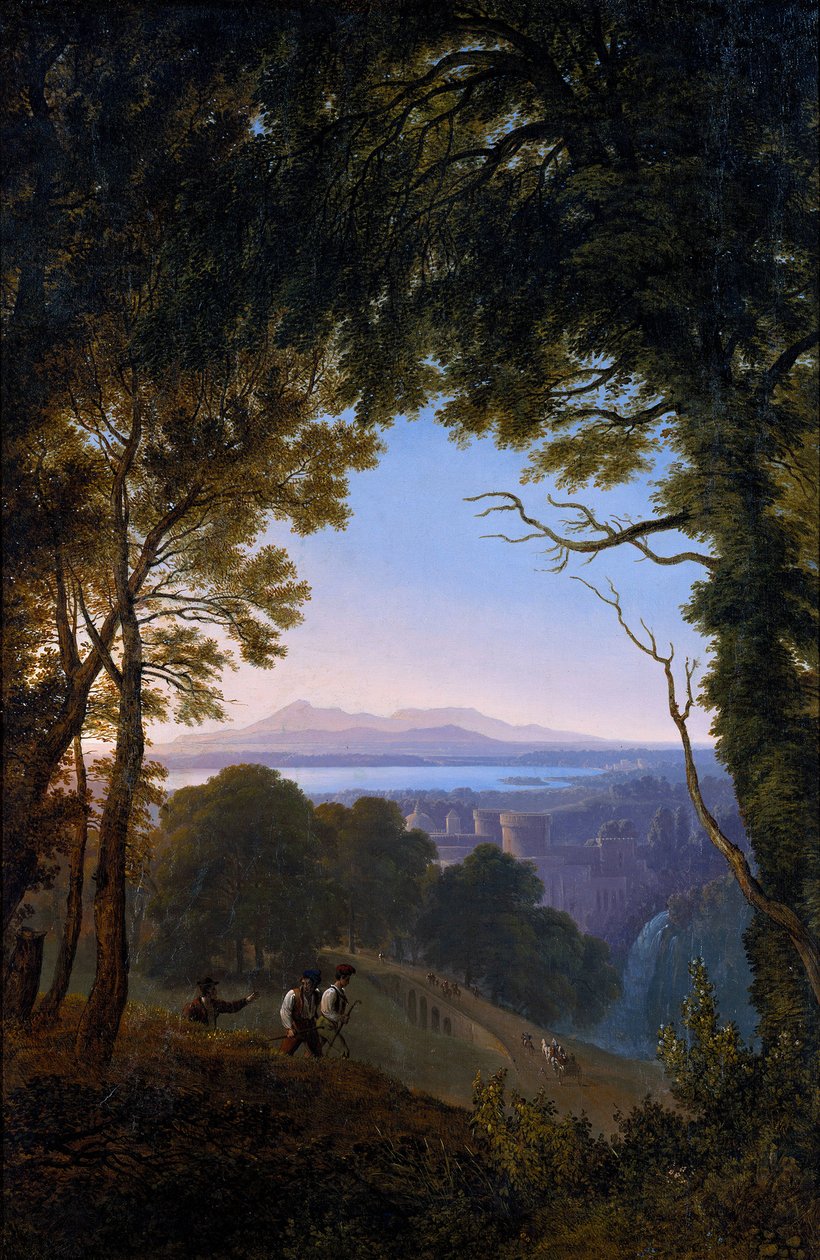 View of an Italian Landscape by Karl Friedrich Schinkel
