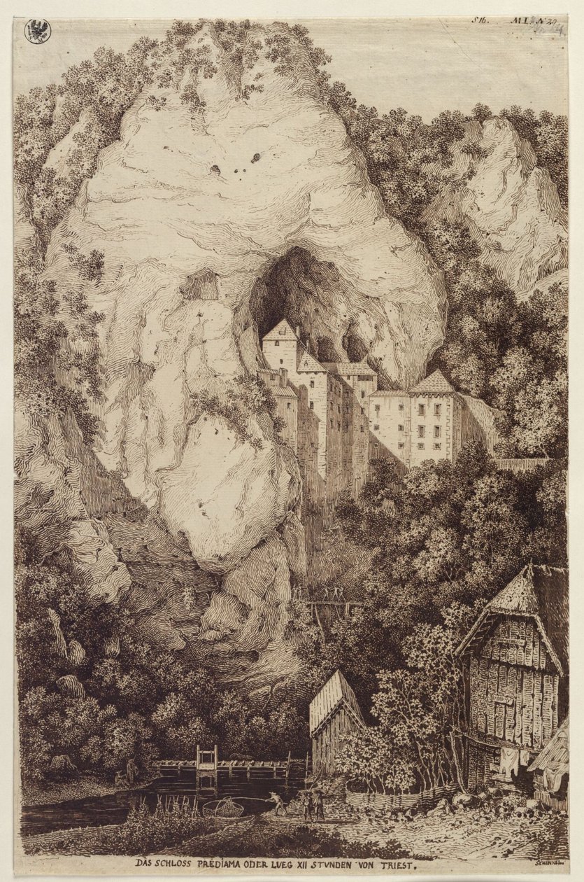 The Predjama Castle or Lueg 12 Hours from Trieste by Karl Friedrich Schinkel