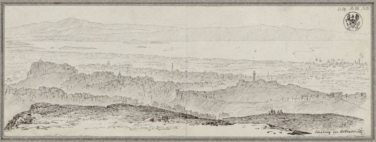 General View of Edinburgh by Karl Friedrich Schinkel