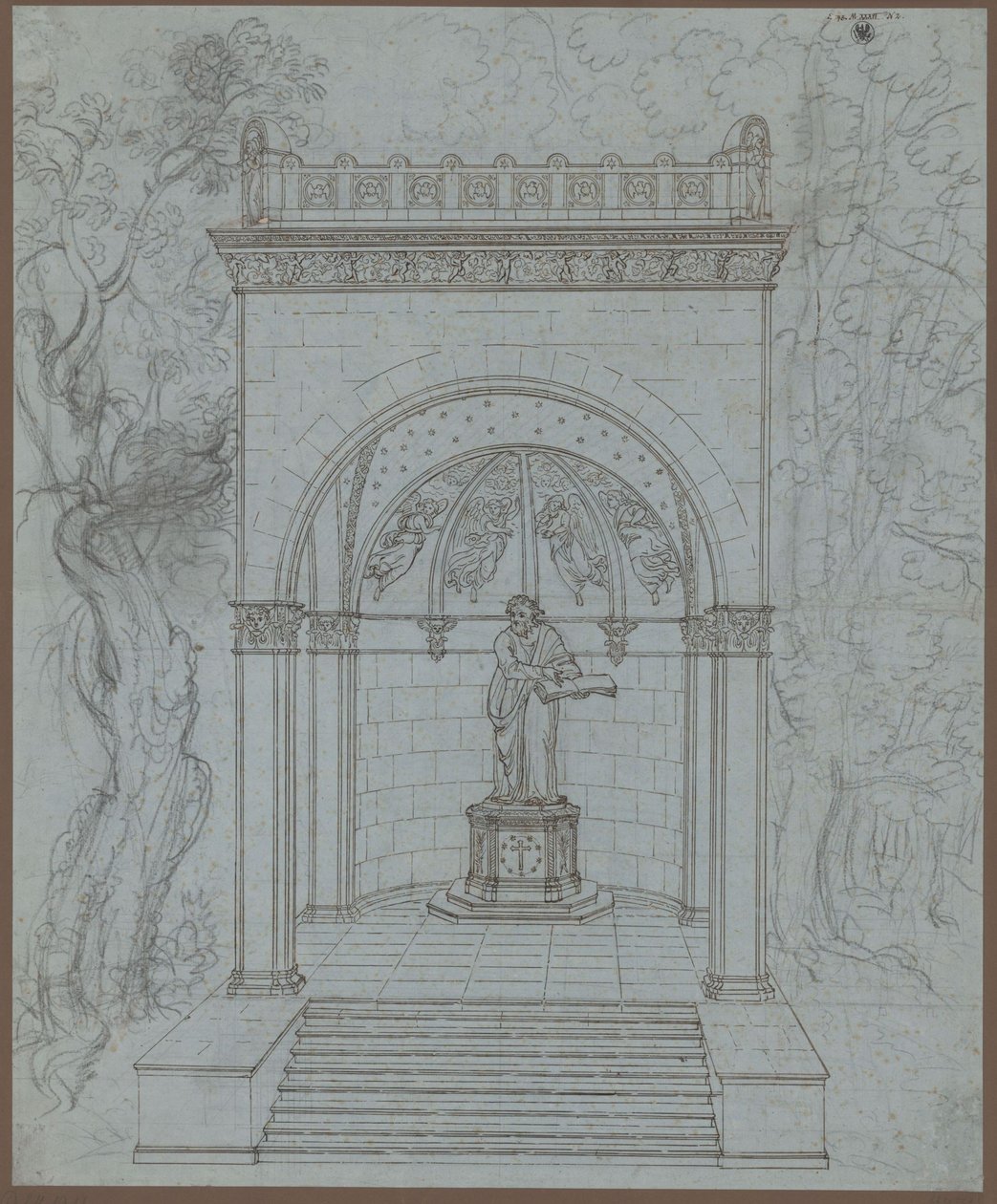 Mansfeld. Design for a Luther Monument by Karl Friedrich Schinkel