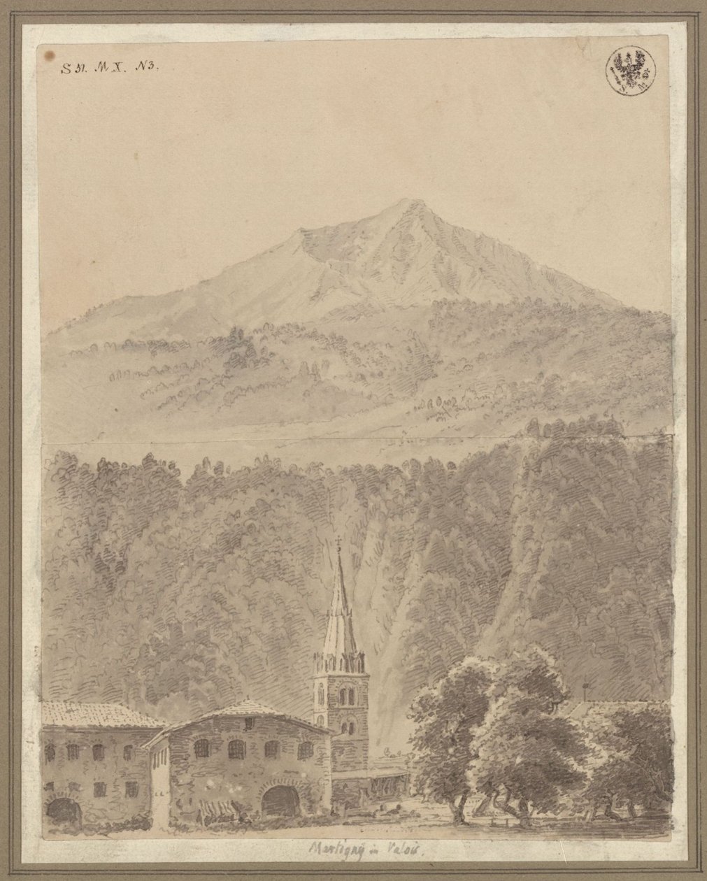 Martigny in the Swiss Canton of Valais by Karl Friedrich Schinkel