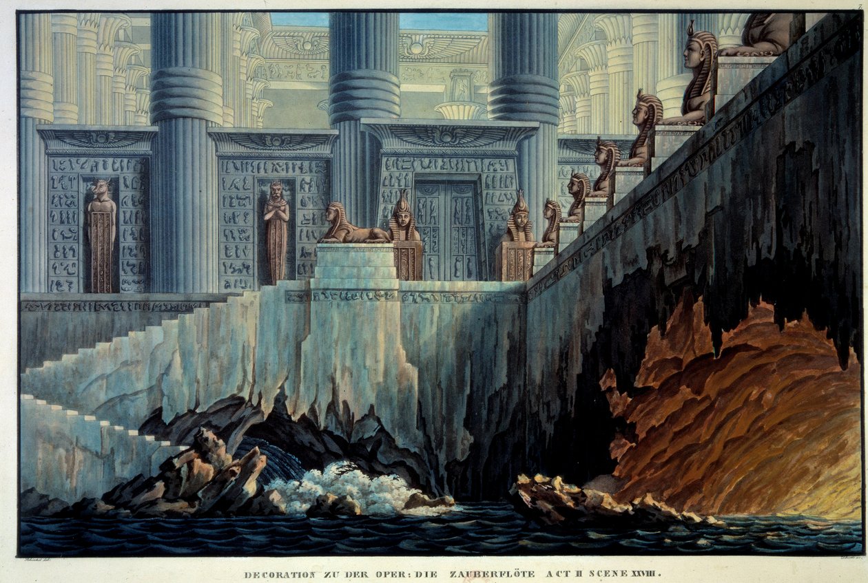 Theatre decor for the enchanting flute (Opera 