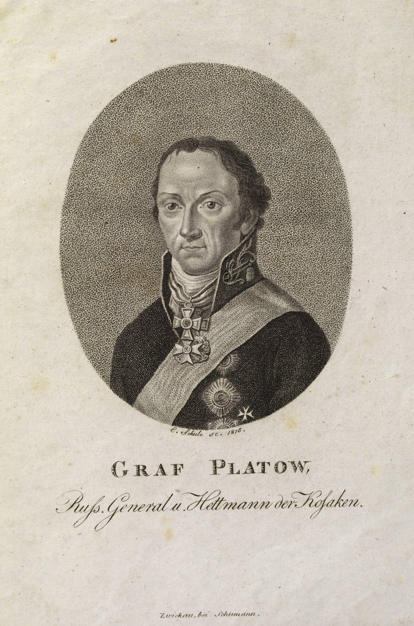 Portrait of Count Matvei Ivanovich Platov 1757-1818 by Karl Friedrich Schulz