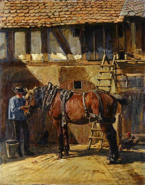 Farmer with Horse by Karl Gottlieb Lenz