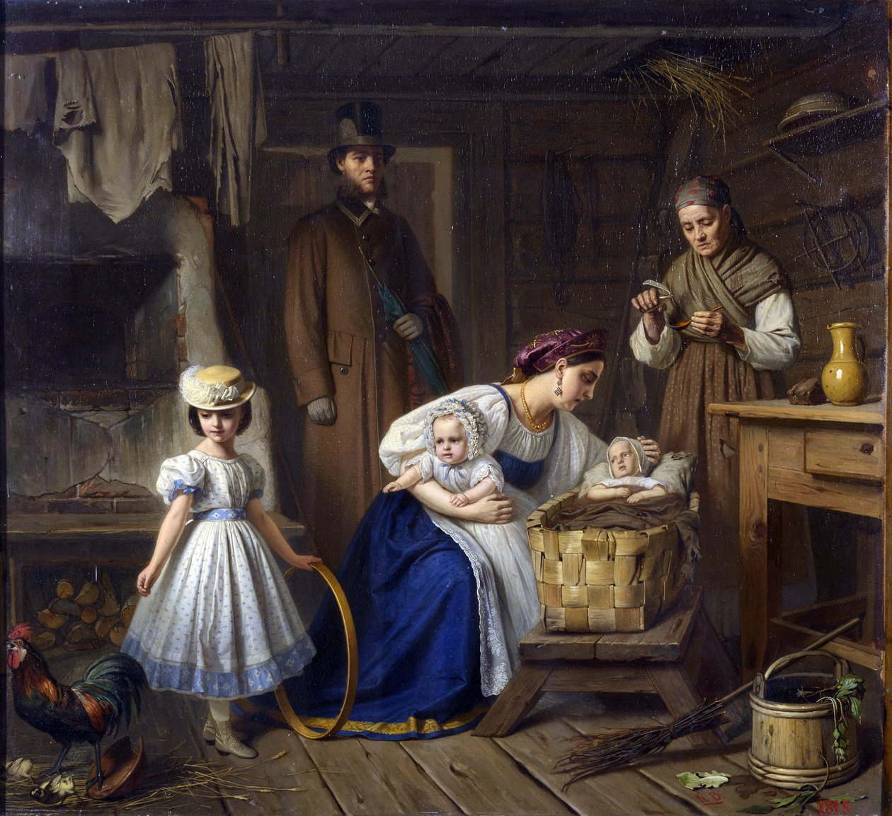Wet Nurse Visited Her Sick Child by Karl Gottlieb Wenig