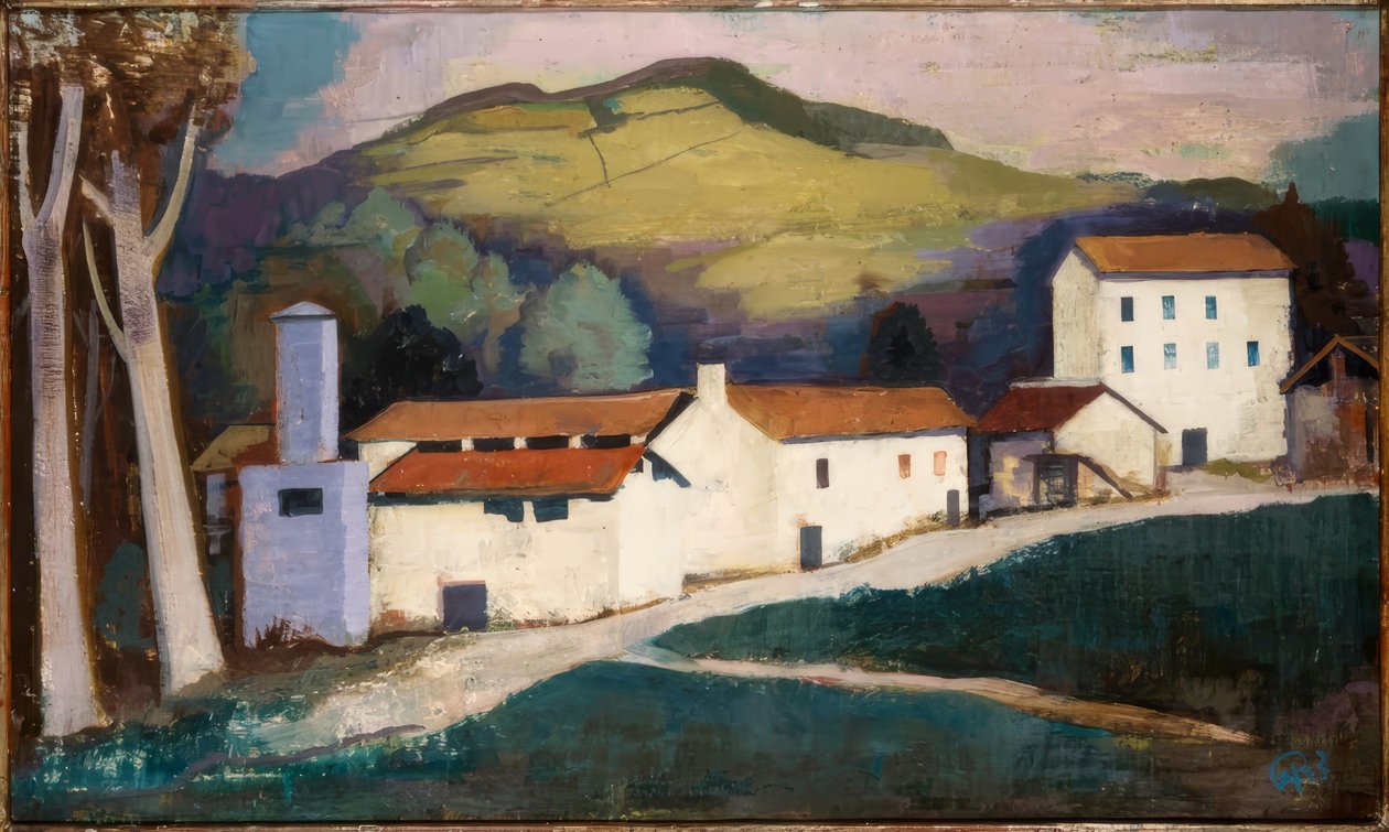 Farmstead (Ticino Landscape) by Karl Hofer