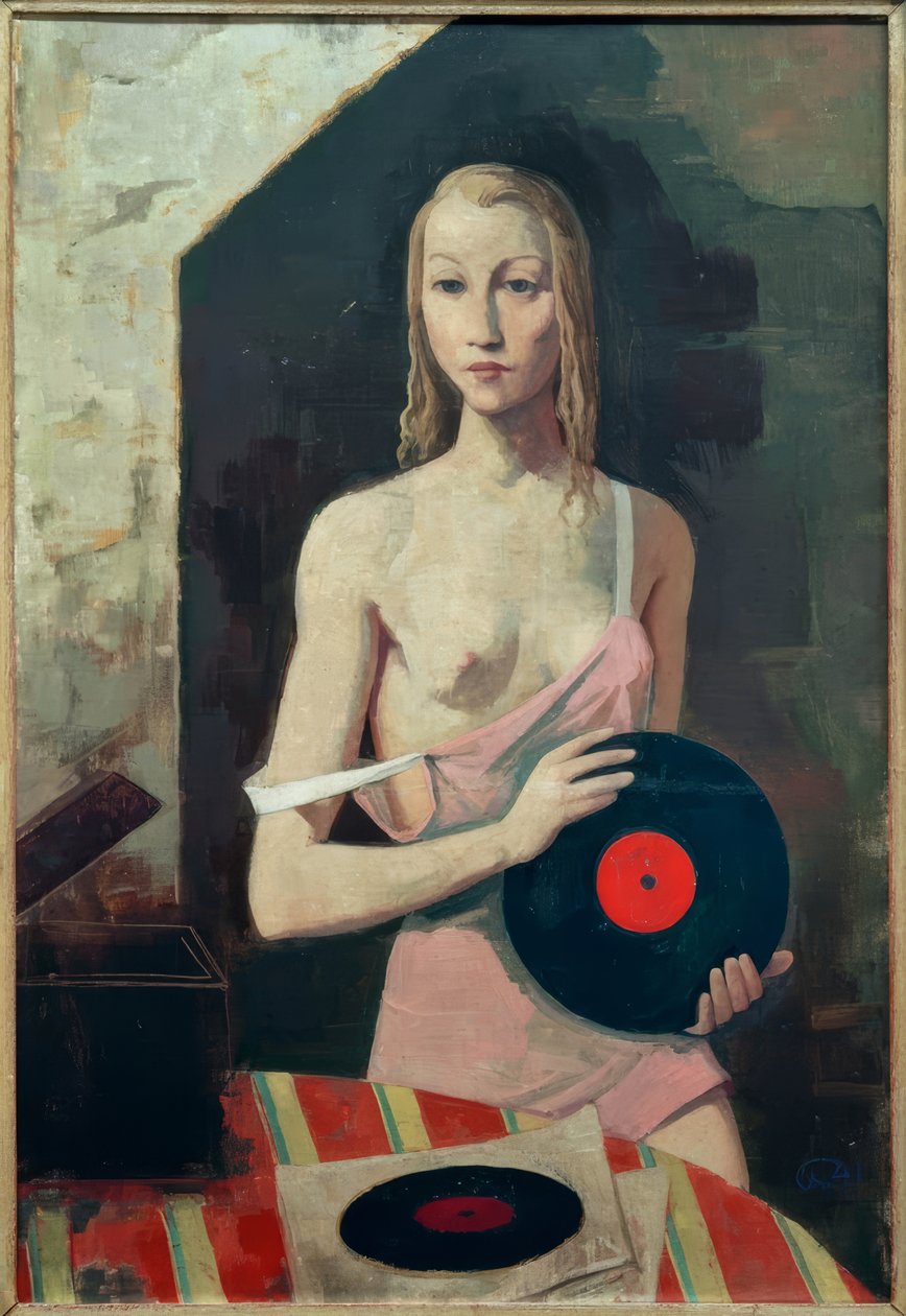 Girl with Record by Karl Hofer