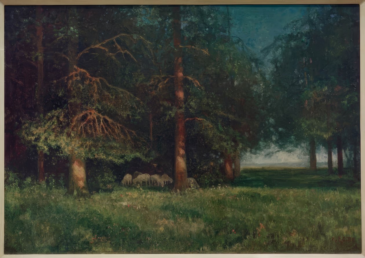 Forest Landscape with Shepherd by Karl Hofer
