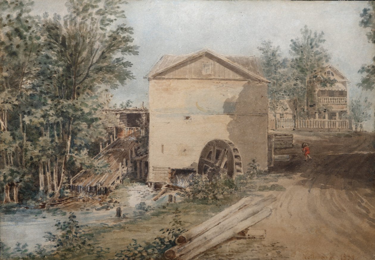 Polotnyany Zavod, a Family Estate of the Goncharov Family, 1839 by Karl Ivanovich Kolmann
