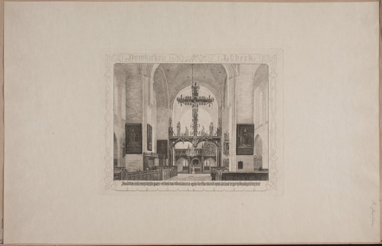 Interior from Lübeck Cathedral by Karl Jensen