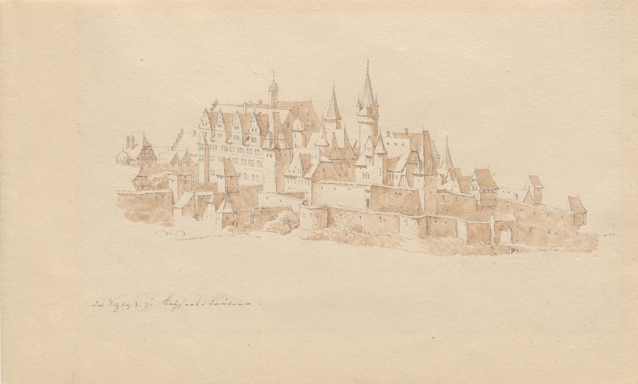 The Castle at Kaiserslautern by Karl Julius Von Leypold