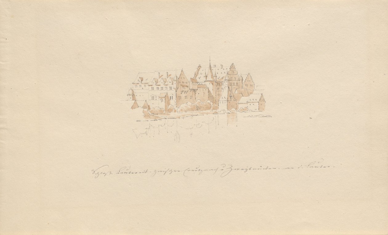 Schloss Lauter between Creutznach and Zweibrücken on the Lauter by Karl Julius Von Leypold