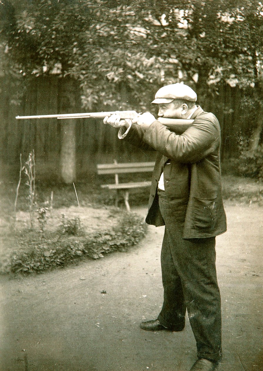 Russian author Alexander Kuprin shooting, Gatchina, Russia by Karl Karlovich Bulla