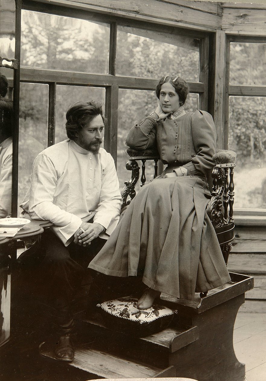 Russian Author Leonid Andreyev with His Wife, early 20th century by Karl Karlovich Bulla