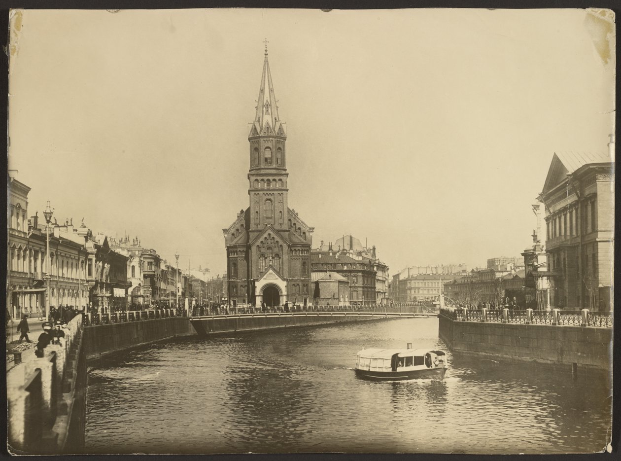The German Church on the Moika Canal, St. Petersburg by Karl Karlovitz Bulla