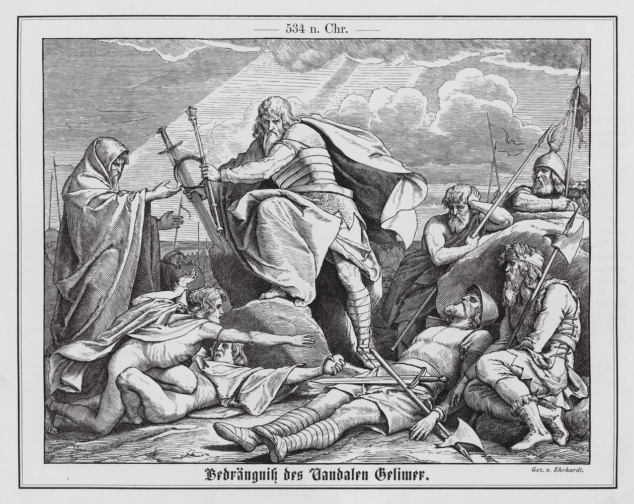 Downfall of Gelimer, Last King of the Vandals, 534 by Karl Ludwig Adolf Ehrhardt