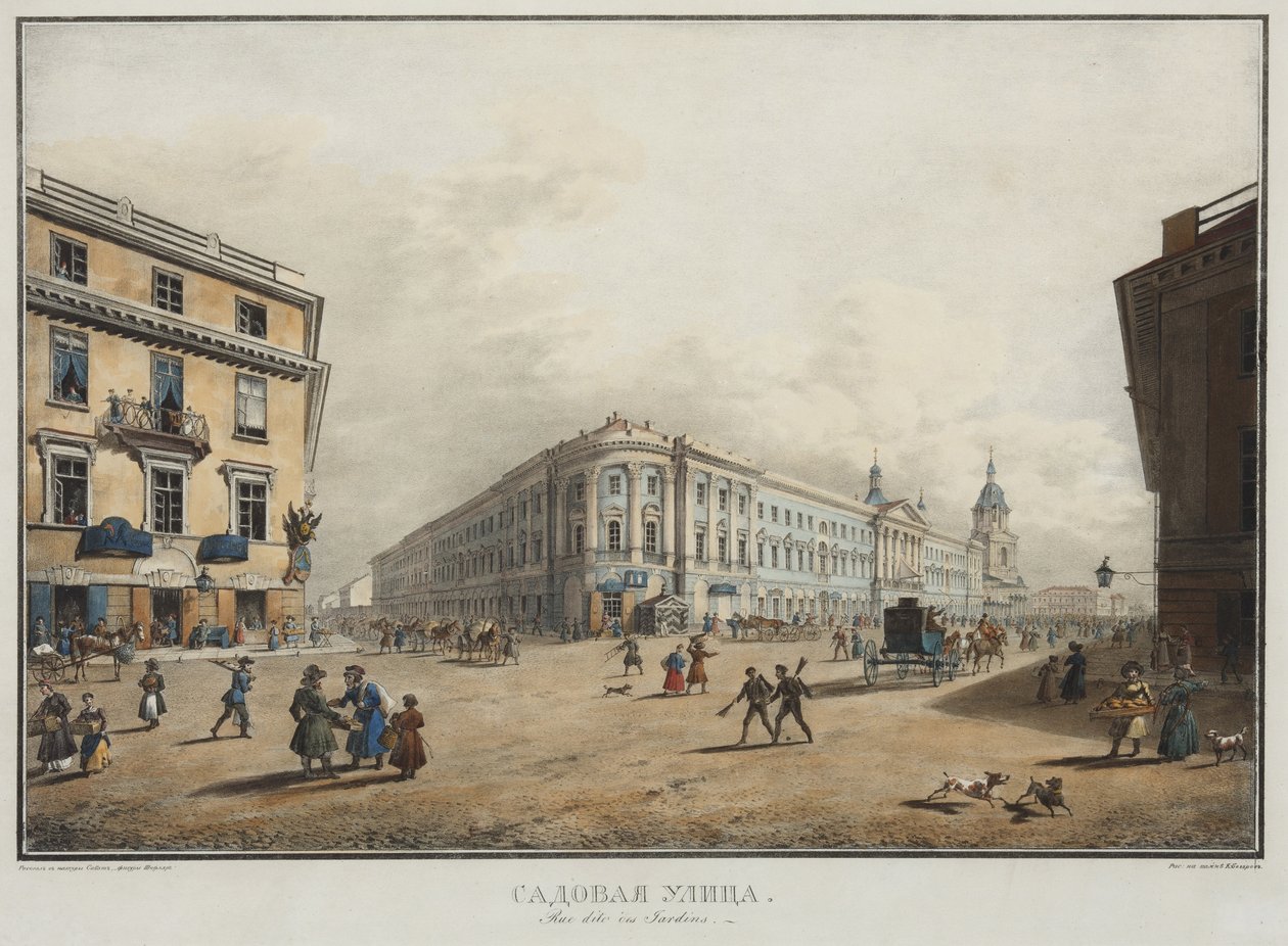 View of Sadovaya Street in Saint Petersburg by Karl Pavlovich Beggrov
