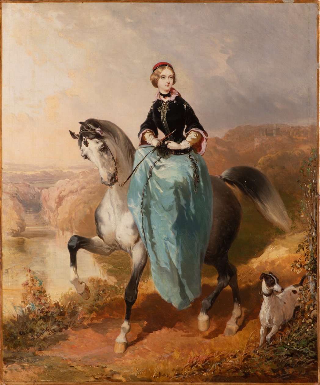 Horsewoman with a Dog by Karl Pavlovich Bryullov