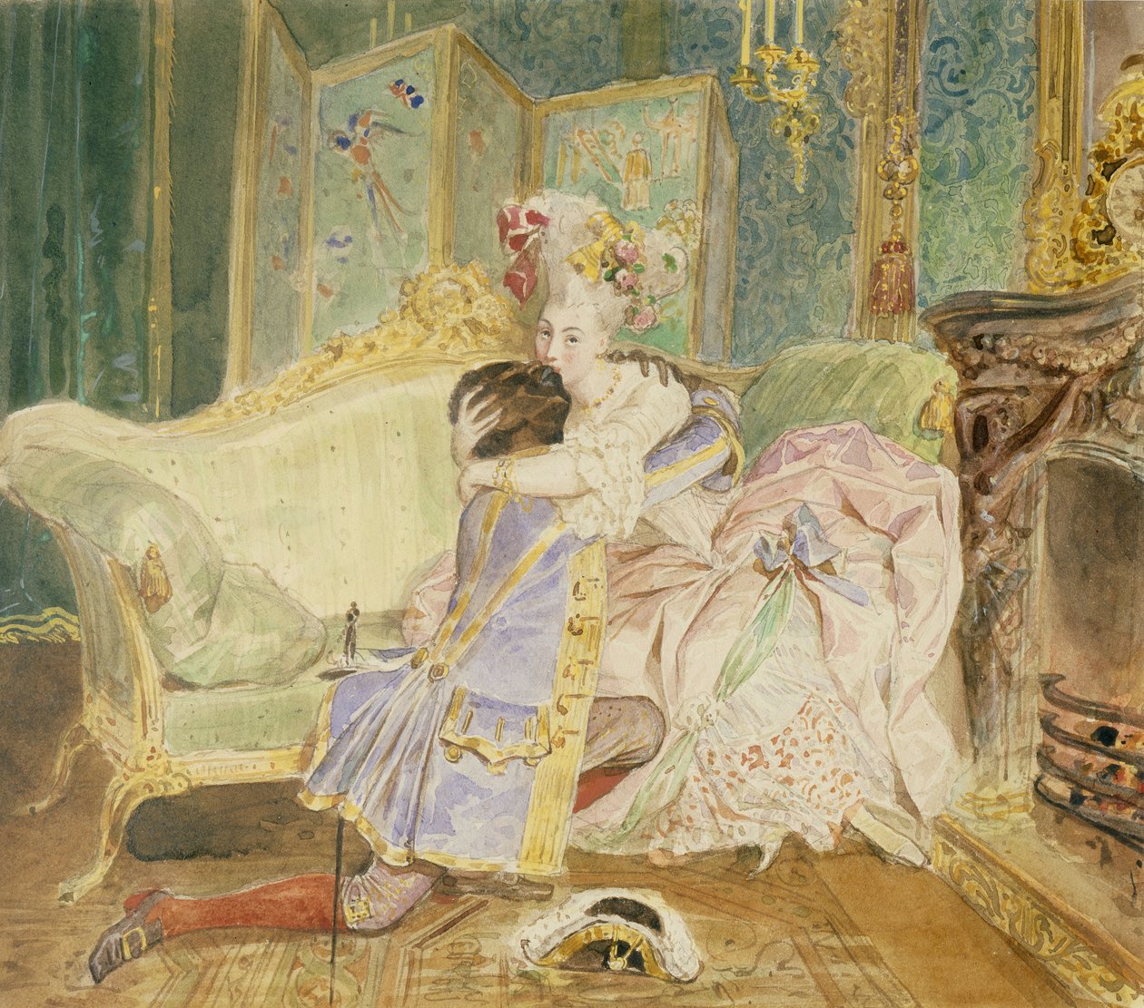 Rendezvous. Illustration for the novel Peter the Great