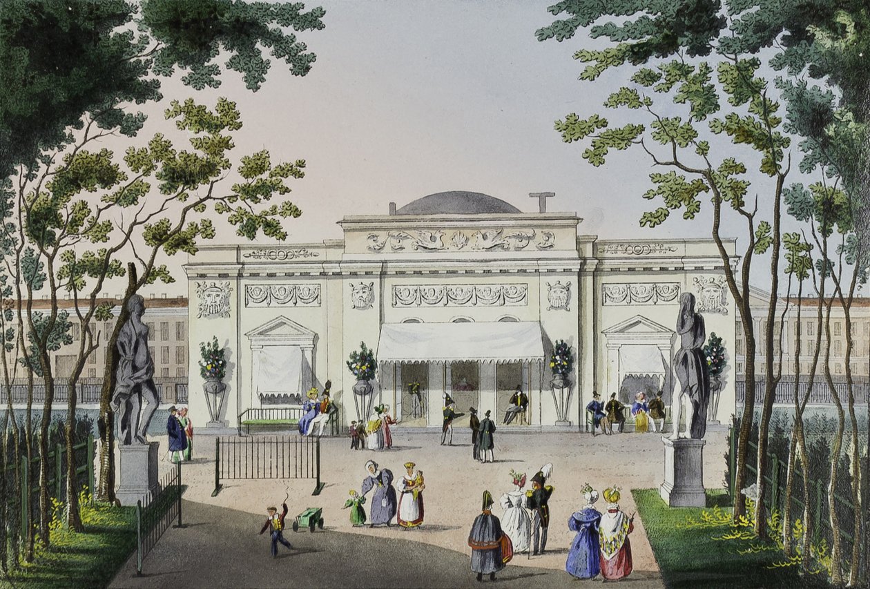 Café at the Summer Garden in St. Petersburg, First Half of the 19th Century by Karl Petrovich Beggrov