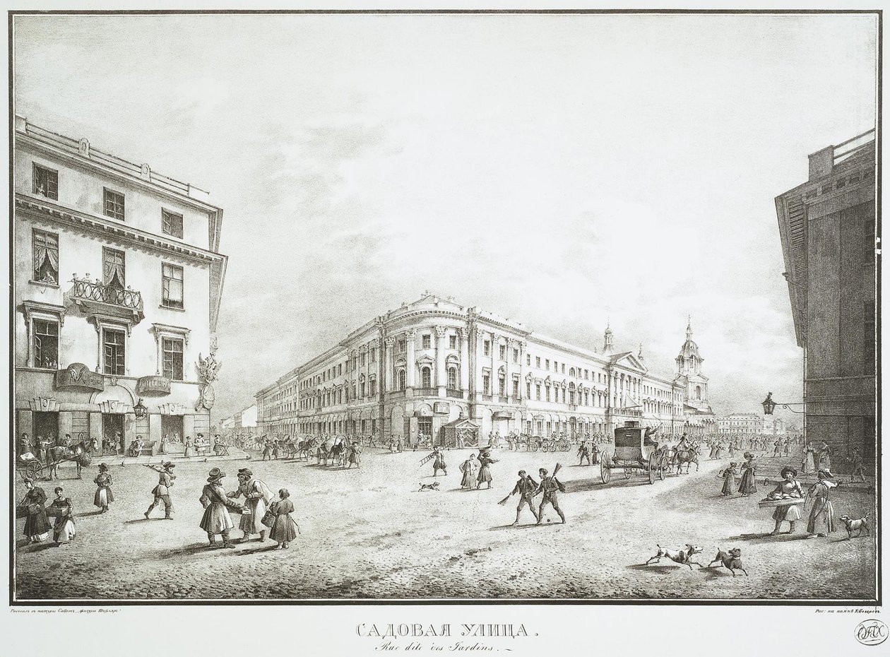View of Sadovaya Street in Saint Petersburg by Karl Petrovich Beggrov