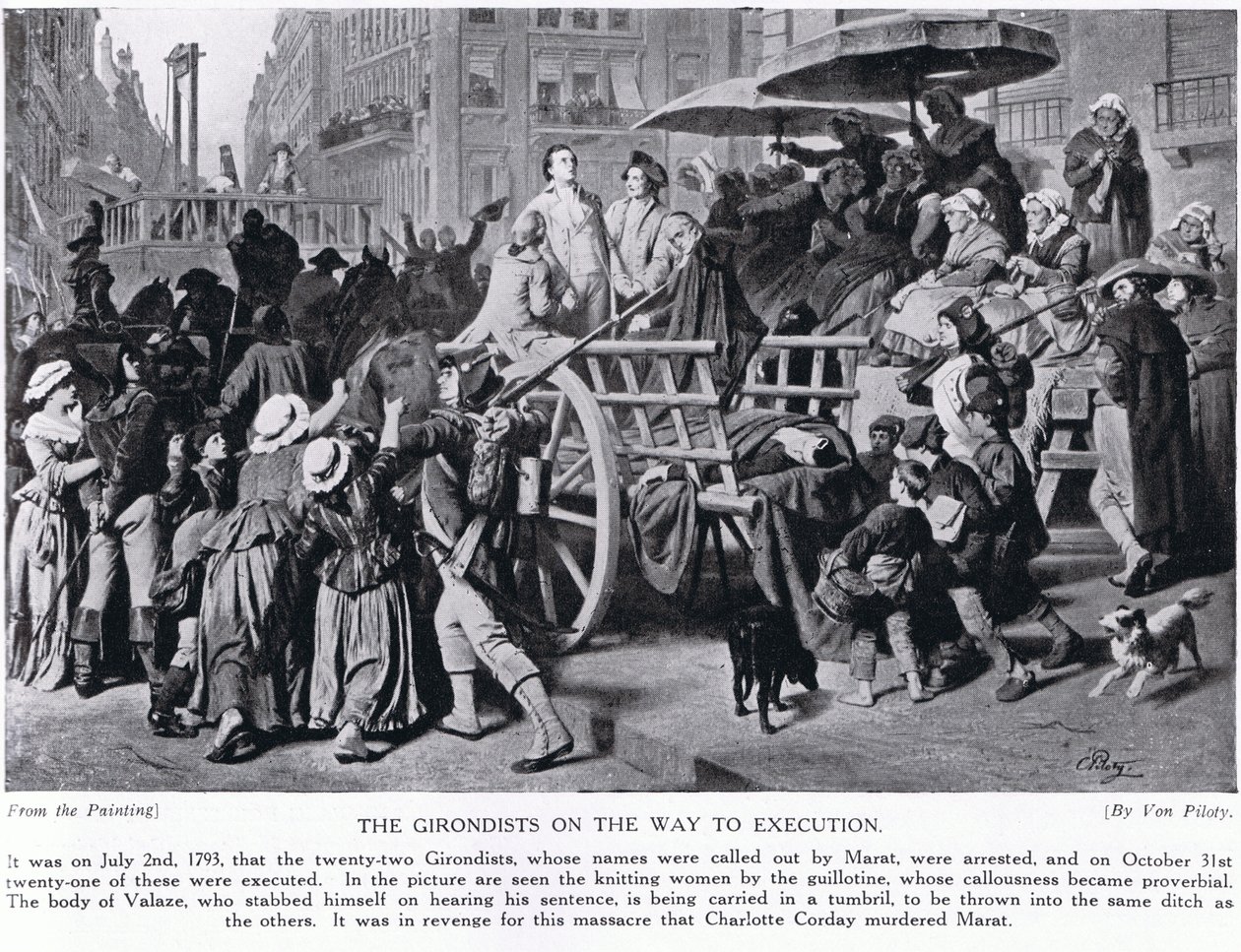 The Girondists on the way to Execution, illustration from 