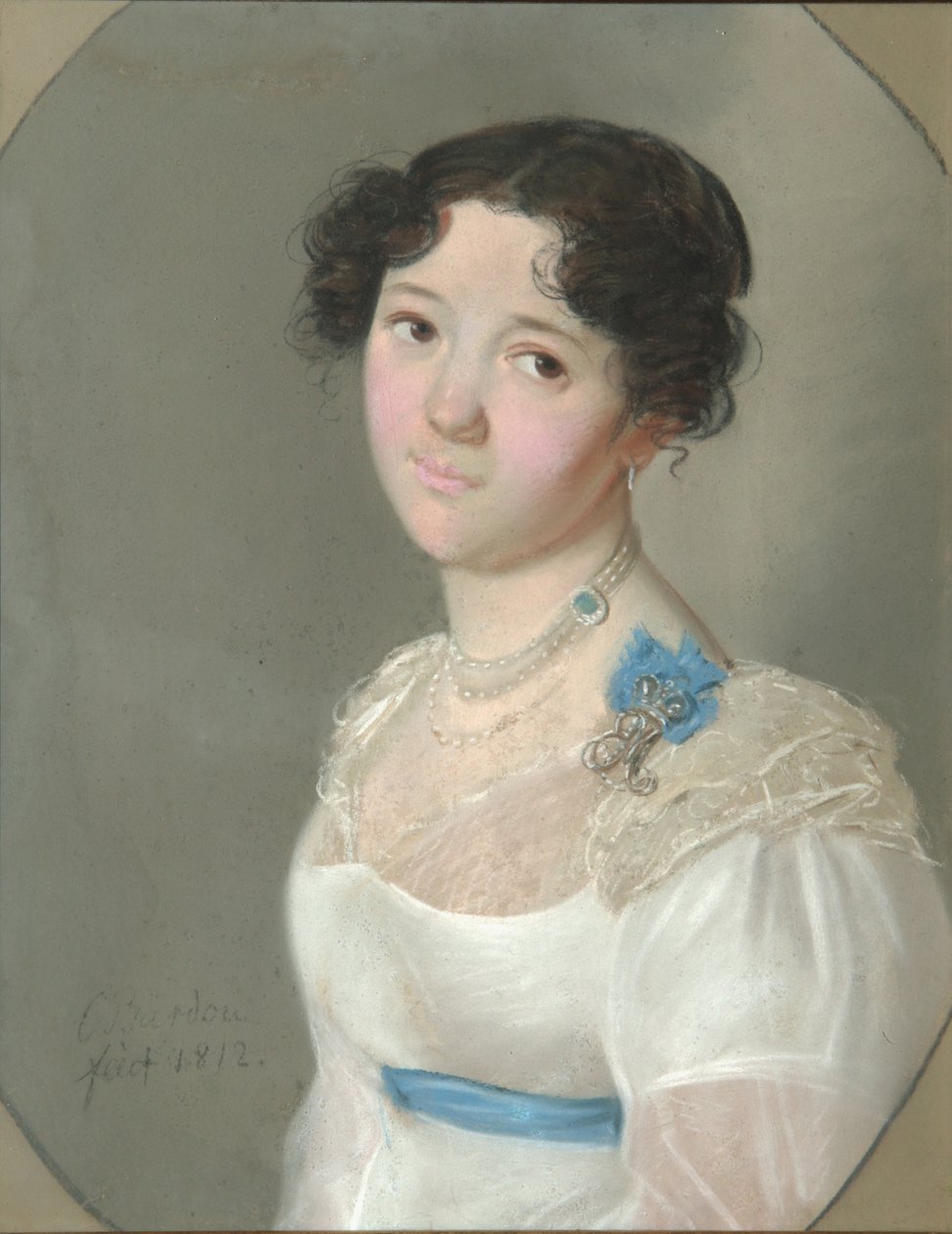 Portrait of Countess Agrafena Yuryevna Obolenskaya, née Neledinskaya-Meletskaya by Karl Wilhelm Bardou