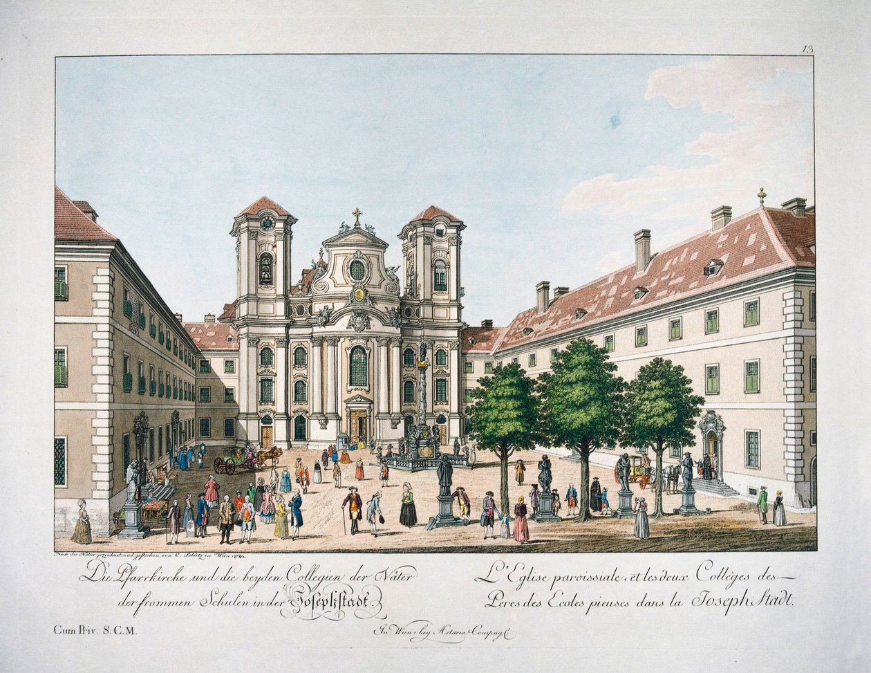 View of Piaristenplatz and the Church 