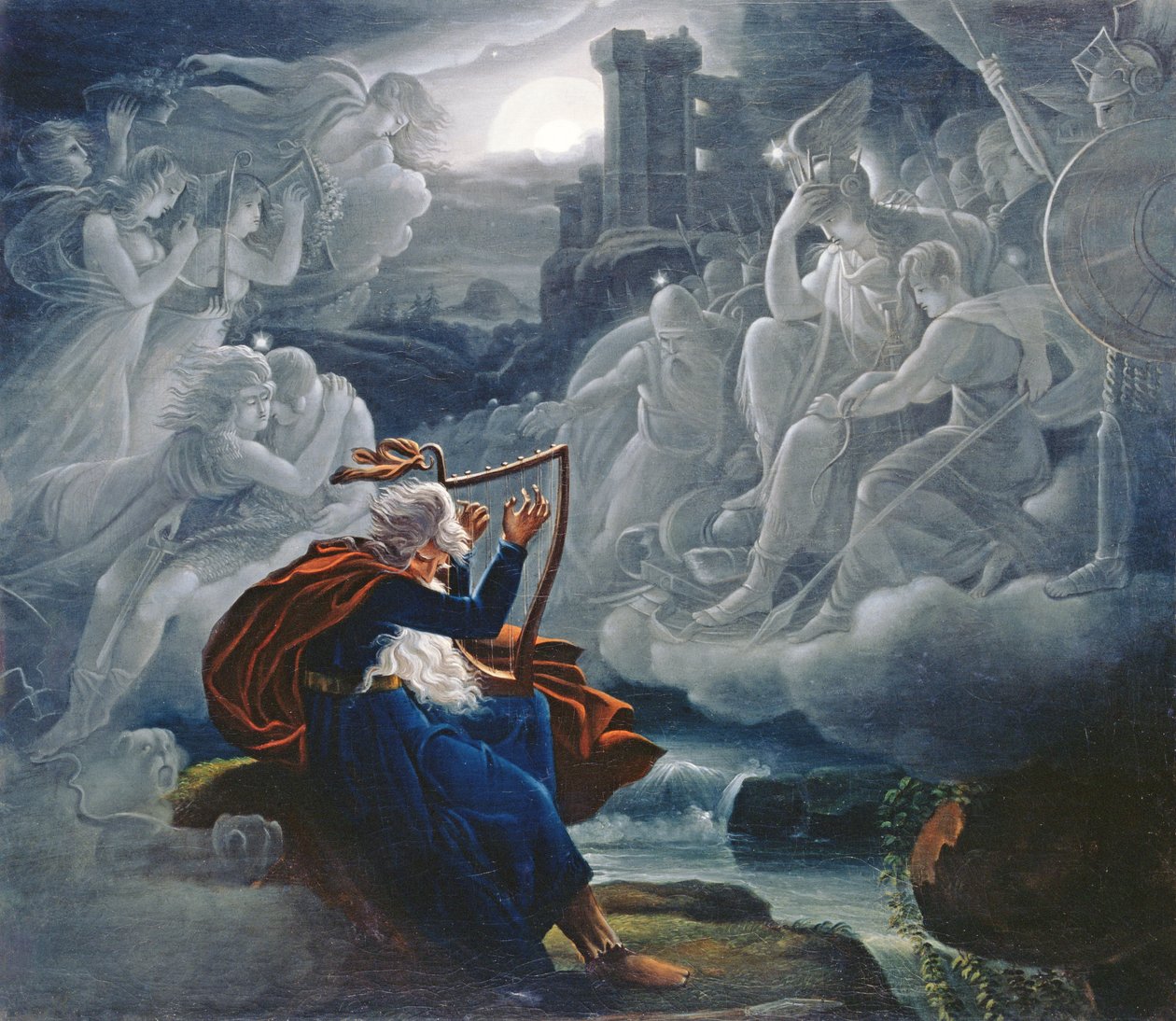 Ossian conjures up the spirits on the banks of the River Lorca by Karoly Kisfaludy