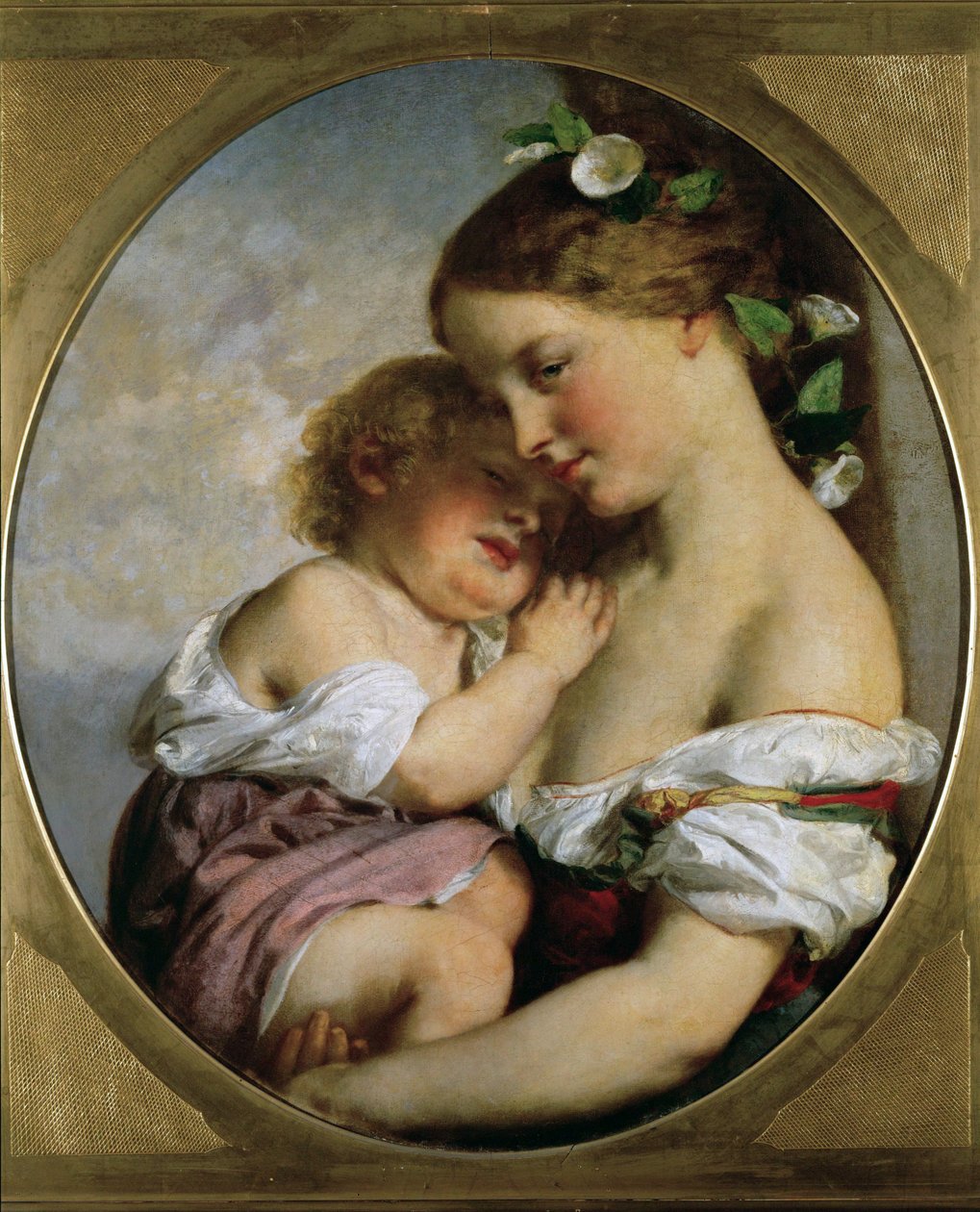 Mother and Child by Karoly or Charles Brocky