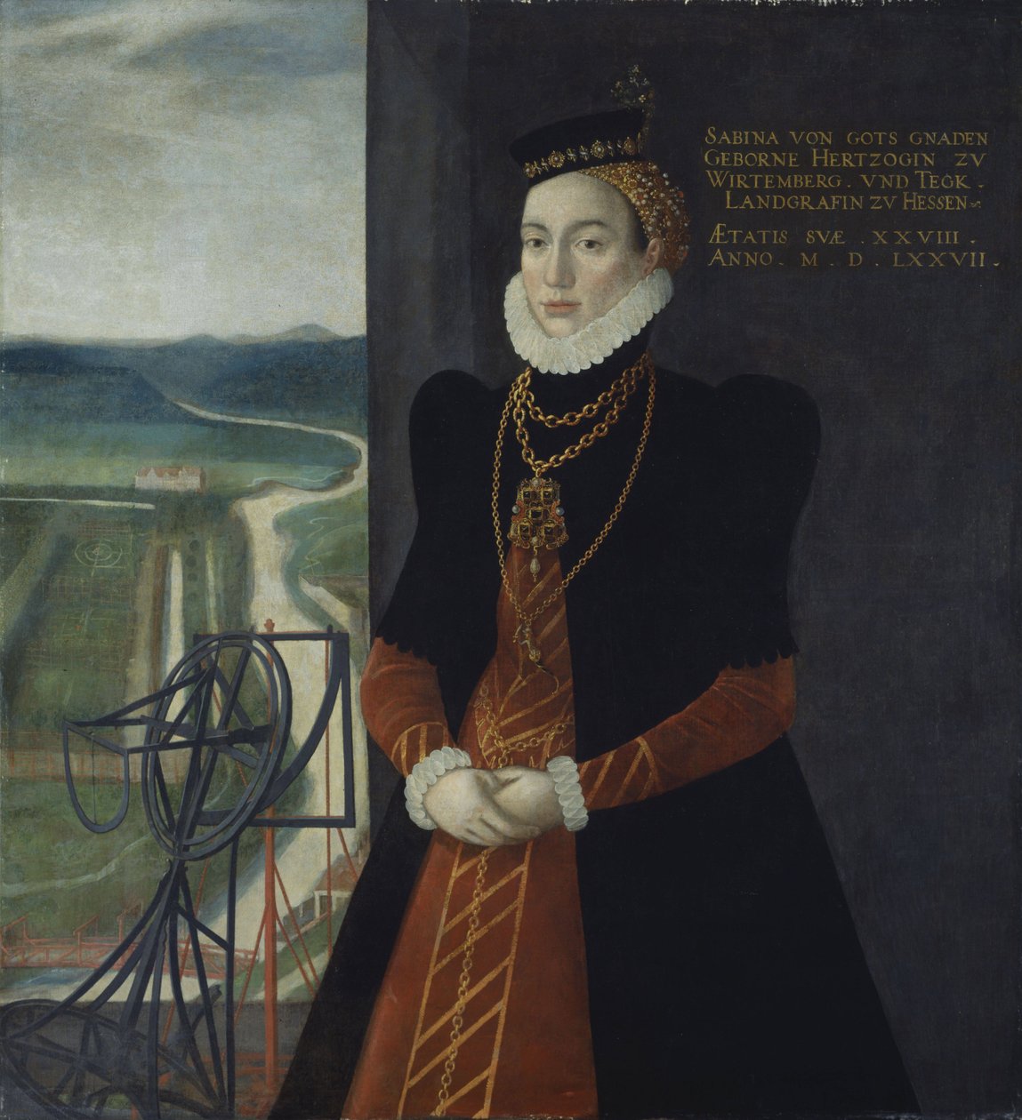Sabina of Württemberg, Landgravine of Hesse-Kassel by Kaspar van der Borcht
