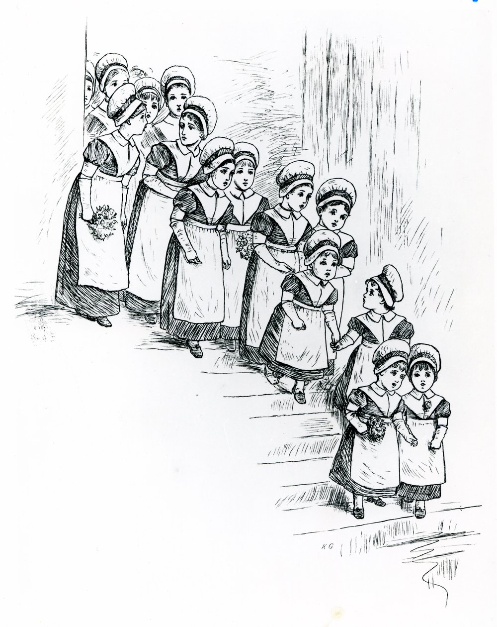 Charity children, c.1880 by Kate Greenaway