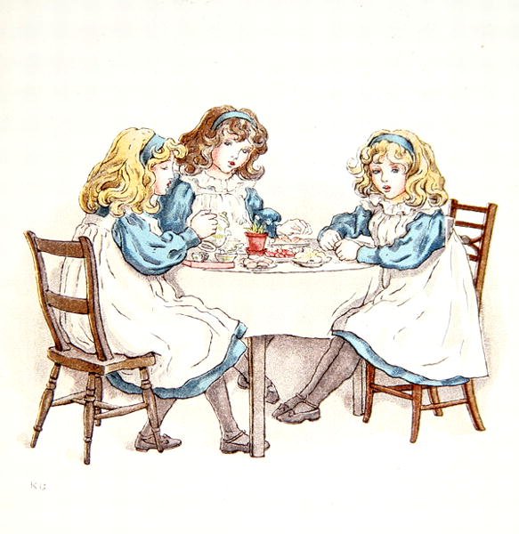 Girls Tea Party, Illustration from 