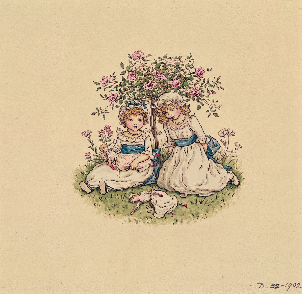 Illustration for St. Valentines Day 1902 by Kate Greenaway