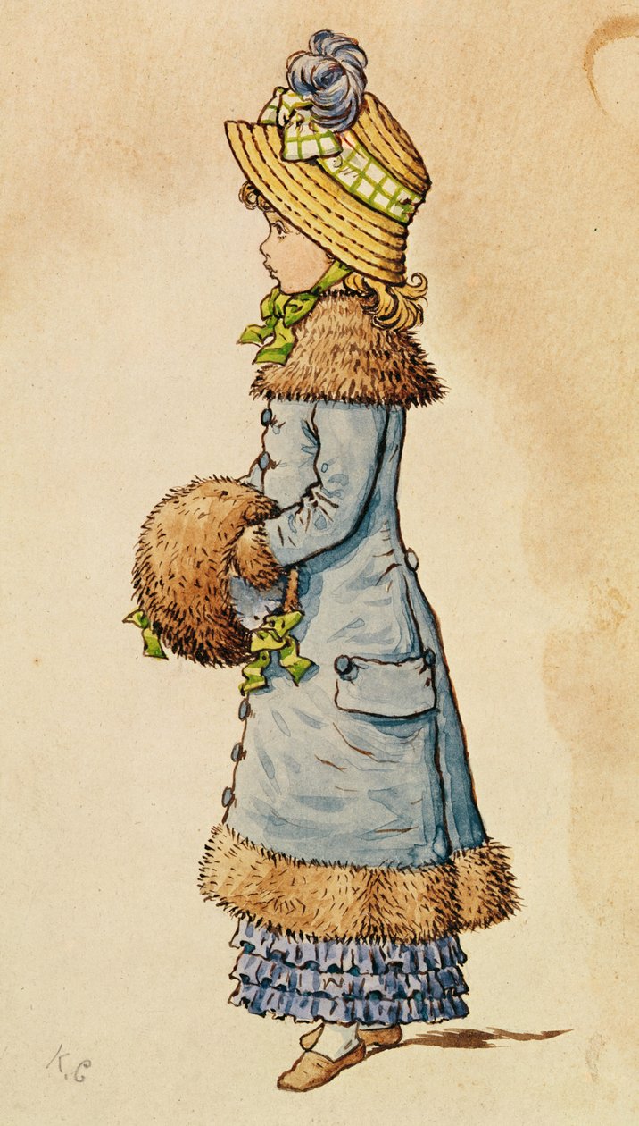 Sunday Best - Young Girl in Blue by Kate Greenaway