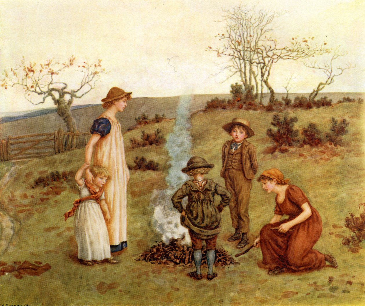 The Stick Fire by Kate Greenaway by Kate Greenaway