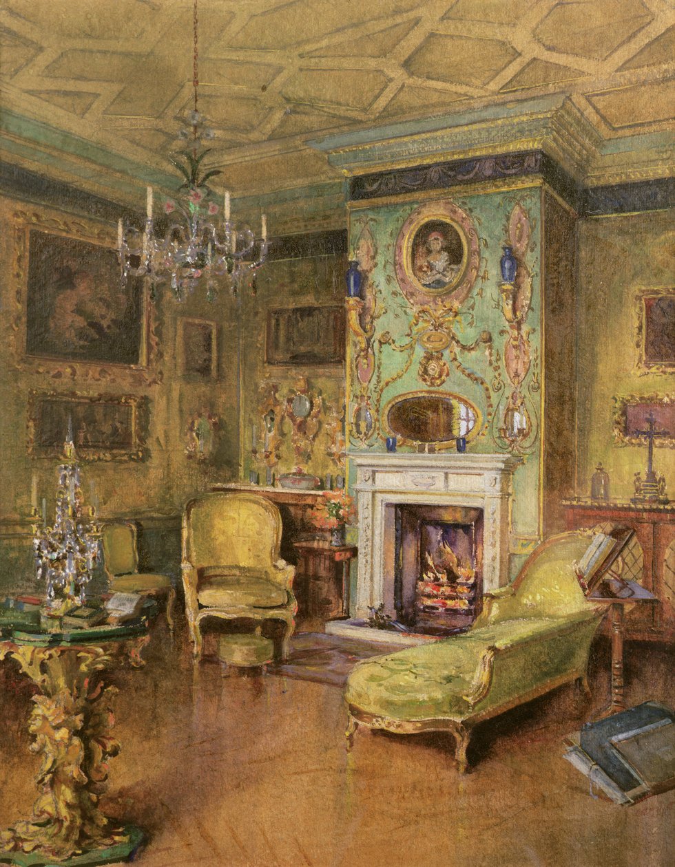 The Yellow Room, Holland House, London by Katherine Montagu Wyatt