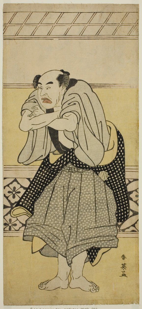 The Actor Asao Tamejuro I as Drunken Gotobei in the Play Yoshitsune Koshigoe Jo, Performed at the Ichimura Theater in the Ninth Month, 1790 by Katsukawa Shun