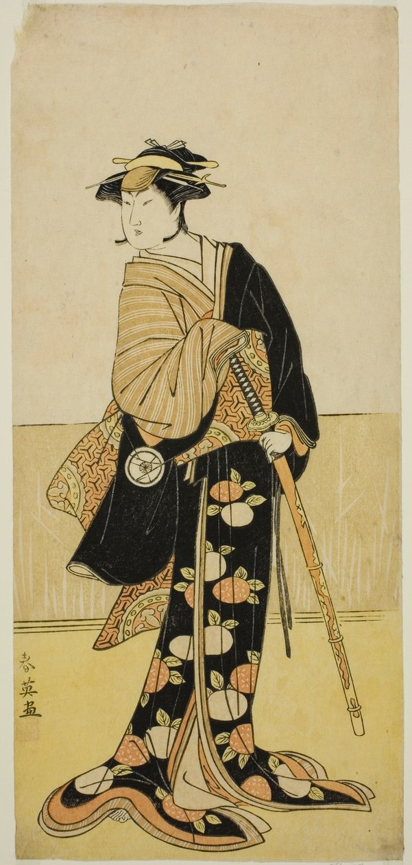 The Actor Iwai Hanshiro IV as Tonase in the Play Kanadehon Chushingura, Performed at the Kiri Theater in the Eighth Month, 1787 by Katsukawa Shun