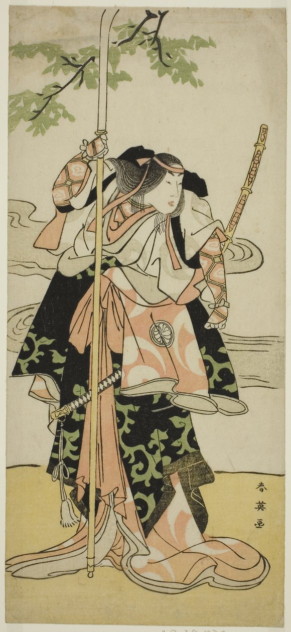 The Actor Segawa Kikunojo III as Lady Tomoe in the Play Yasa Gumbai Miyako no Jindori, Performed at the Miyako Theater, c.1793 by Katsukawa Shun